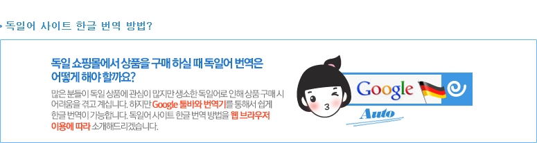 독일어 사이트 한글 번역 설명
